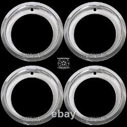 Chevy Gmc 6 Lug 15 Rally Wheel 3 Deep Trim Rings Beauty Rim Ring Steel Wheels