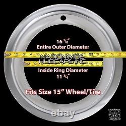 Chevy Gmc 6 Lug 15 Rally Wheel 3 Deep Trim Rings Beauty Rim Ring Steel Wheels