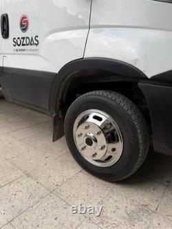 Chrome 16 Universal Front Rear Twin Wheel To Fit For Transit truck