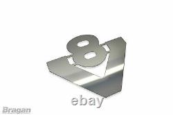 Chrome Badge'V8' For Scania Medium Polished Truck Stainless Steel Accessories