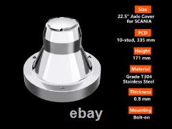 Chrome Stainless Steel Axle Cover For 22.5 Scania Rear Wheel Truck Accessories