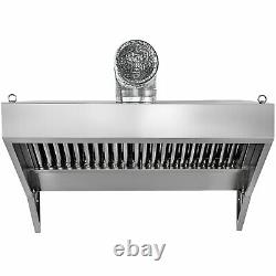 Commercial Concession Trailer Hood 4'X30 Food Truck Hood with 2400CFM Exhaust Fan