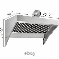 Concession Hood Exhaust, Food Truck Hood Exhaust, 6FT Long, Concession Vent Hood
