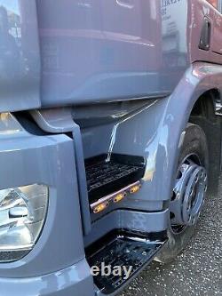 DAF CF XF ONE PAIR STAINLESS STEEL LIGHT BAR 30 CM Whit 2 LEDs LORRY TRUCK