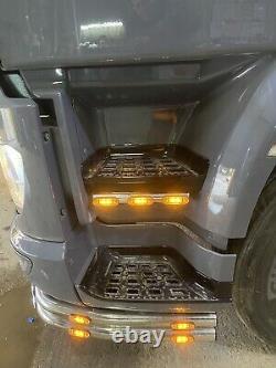 DAF CF XF ONE PAIR STAINLESS STEEL LIGHT BAR 30 CM Whit 2 LEDs LORRY TRUCK