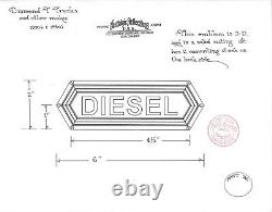 Diamond T Truck & Other Diesel Powered Trucks Emblem Cast Stainless Steel