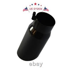 Diesel Exhaust Tip 4 Inlet 5 Outlet 12 Long Stainless Steel Truck Tailpipe