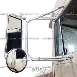 Door Mirror Heated Stainless with Arm LH & RH (FitBefore 2005 Peterbilt Truck)