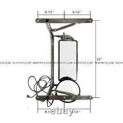 Door Mirror Heated Stainless with Arm RH (FitBefore 2005 Peterbilt Truck)