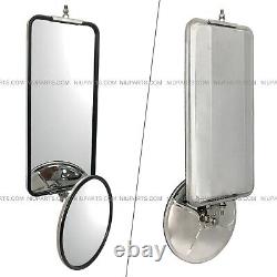 Door Mirror Stainless Steel LH RH Fit 97-23 Western Star Trucks 4700 4800 4900