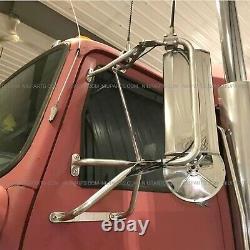 Door Mirror Stainless Steel LH RH Fit 97-23 Western Star Trucks 4700 4800 4900