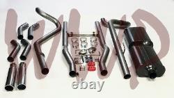 Dual 2.50 Header Back Exhaust System /w Mufflers 55-57 Chevrolet Cars V8 Engine