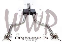 Dual 3 Stainless Steel CatBack Exhaust 08-14 Dodge Challenger SRT8 NO TIPS