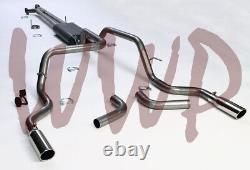 Dual Stainless CatBack Exhaust System Kit 07-09 Toyota Tundra 5.7L Pickup Truck