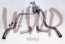 Dual Stainless CatBack Exhaust System Kit 07-09 Toyota Tundra 5.7L Pickup Truck