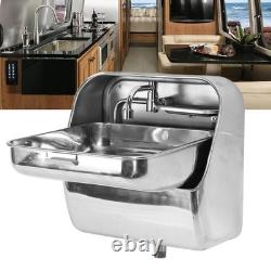 Durable Stainless Steel Wall Mount Sink For RV Food Truck Boat