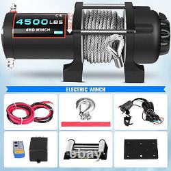 ECCPP 4500LBS Electric Winch Towing Truck Steel Wire Rope Off Road ATV UTV 12V