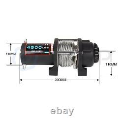 ECCPP 4500LBS Electric Winch Towing Truck Steel Wire Rope Off Road ATV UTV 12V