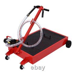 Electric Pump 17 Gallon Low Profile Truck Car Oil Drain Pan Stainless steel