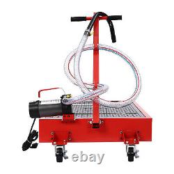 Electric Pump 17 Gallon Low Profile Truck Car Oil Drain Pan Stainless steel
