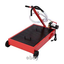 Electric Pump 17 Gallon Low Profile Truck Car Oil Drain Pan Stainless steel