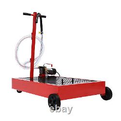 Electric Pump 17 Gallon Low Profile Truck Car Oil Drain Pan Stainless steel