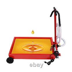 Electric Pump 17 Gallon Low Profile Truck Car Oil Drain Pan Stainless steel