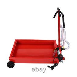 Electric Pump 17 Gallon Low Profile Truck Car Oil Drain Pan Stainless steel