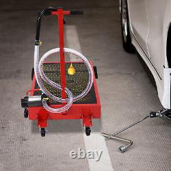 Electric Pump 17 Gallon Low Profile Truck Car Oil Drain Pan Stainless steel