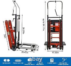 Electric Stair Climbing Hand Truck Warehouse Cart Dolly Folding, 441lbs Max Load