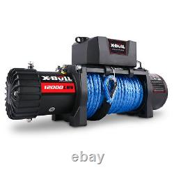 Electric Winch 12V 12000LBS Synthetic Rope Towing Truck Off-Road 4WD SUV