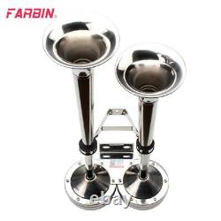 FARBIN 12V Stainless Steel Marine Horn for Boat Ship Sailboat Yacht SUV Trucks