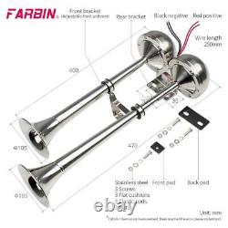 FARBIN 12V Stainless Steel Marine Horn for Boat Ship Sailboat Yacht SUV Trucks