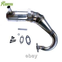 FLMLF Stainless Steel Silenced Exhaust Pipe for 1/5 RV Km Losi 5ive TSRC Truck