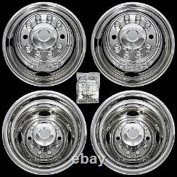 FORD F450 F53 16 10 Lug Dual Wheel Simulators Dually Rim Liners Hub Caps Covers