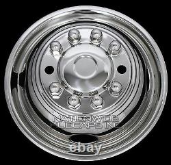 FORD F450 F53 16 10 Lug Dual Wheel Simulators Dually Rim Liners Hub Caps Covers