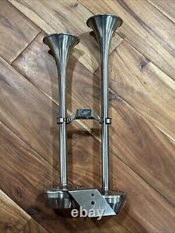 Fiamm 75550-14 Electric Trumpet Horn Stainless Steel Twin Boat Marine RV Truck