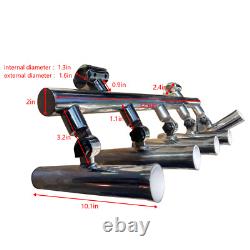 Fishing Rod Holder 5 Tube On 1-1-1/4 for Boat Truck Marine Stainless Steel USA