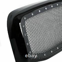 Fit Dodge Ram 2006-2008 Truck Black Stainless Steel Rivet Wire Mesh Grill Shell