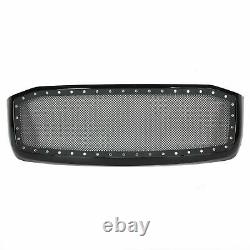 Fit Dodge Ram 2006-2008 Truck Black Stainless Steel Rivet Wire Mesh Grill Shell