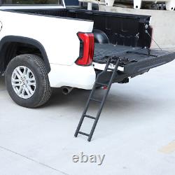 Foldable Stainless Steel Truck Tailgate Ladder Fit Toyota Tundra 2022-2024