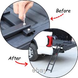 Foldable Stainless Steel Truck Tailgate Ladder Fit Toyota Tundra 2022-2024