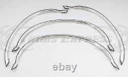 For1987-1996 Ford F-150/Bronco/87-98 F-250/F-350 Fender Trim Stainless 4Pc 1