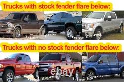For1987-1996 Ford F-150/Bronco/87-98 F-250/F-350 Fender Trim Stainless 4Pc 1