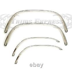 For1987-1996 Ford Pickup Flareside Fender Trim Stainless Steel 4Pc 2 Wide