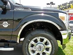 For1999-2007 Ford F-250/F-350/Super Duty Fender Trim Well Stainless 4Pc 2 Long