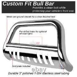For 05-11 Dodge Dakota Truck Stainless Steel Chrome Bull Bar Push Grill Guard