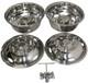 For 2005-2022 Ford F350 Semi Truck 17 Inch Stainless Steel Dual Wheel Simulators