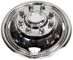 For 2005-2022 Ford F350 Semi Truck 17 inch Stainless Steel Dual Wheel Simulators