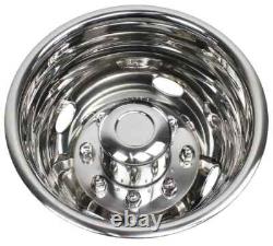 For 2005-2022 Ford F350 Semi Truck 17 inch Stainless Steel Dual Wheel Simulators